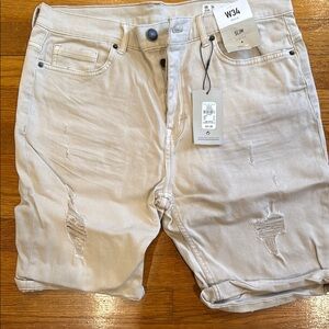 Men's Slim Fit Tan Shorts